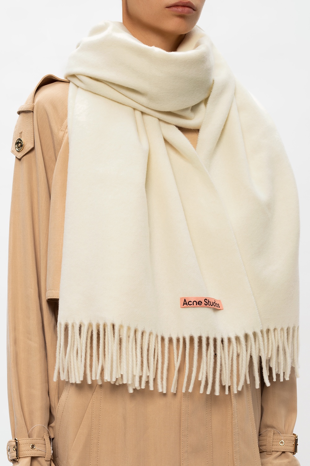 White Scarf with logo Acne Studios - Vitkac Canada